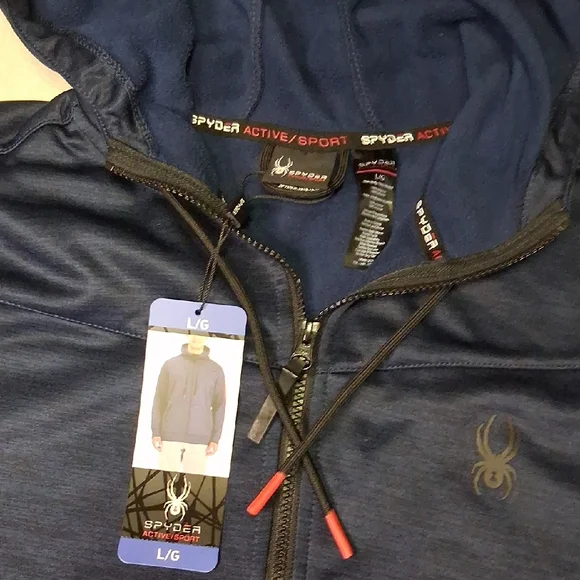 Spyder Dark Blue Jacket with Red Highlights - Picture 4 of 4